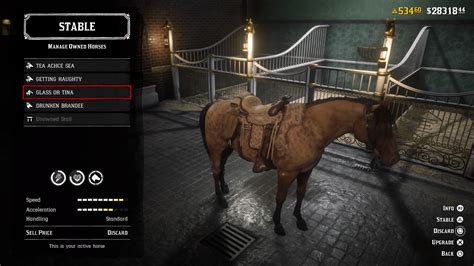 Early in the game, you can find the stable shown above in the nearby town of Valentine. . Badass horse names rdr2